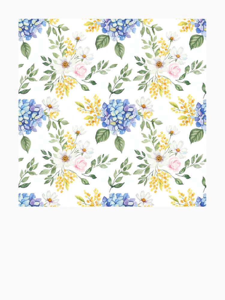 Seamless Watercolor Floral Pattern – Soft and Bright Blossoms by SOJI hanae T-Shirts, Hoodie, Sweatshirt (Image 2)