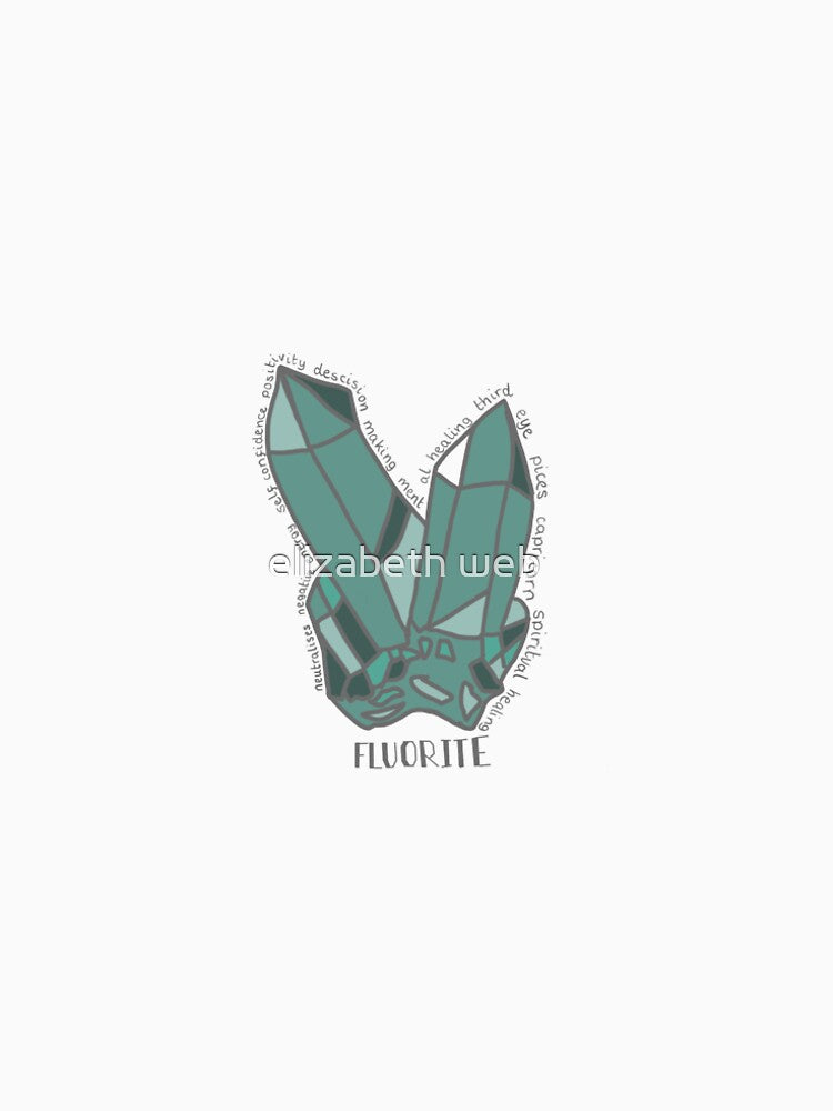 Fluorite crystal properties by elizabeth web ✿ T-Shirts, Hoodie, Sweatshirt | BlankRebels.com (Image 2)