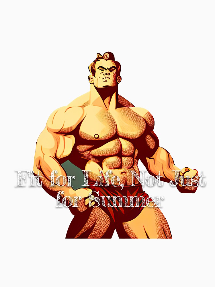 Fit for Life, Not Just for SummerDesignBodybuilding Fitness Gym Workout Exercise Merch Print Design by... (Image 3)