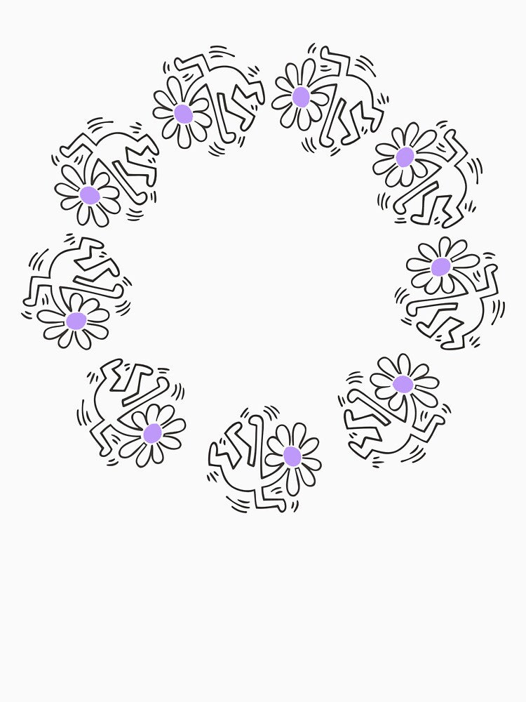 dancing flower - purple by lilliemayprints T-Shirts, Hoodie, Sweatshirt | BlankRebels.com (Image 3)