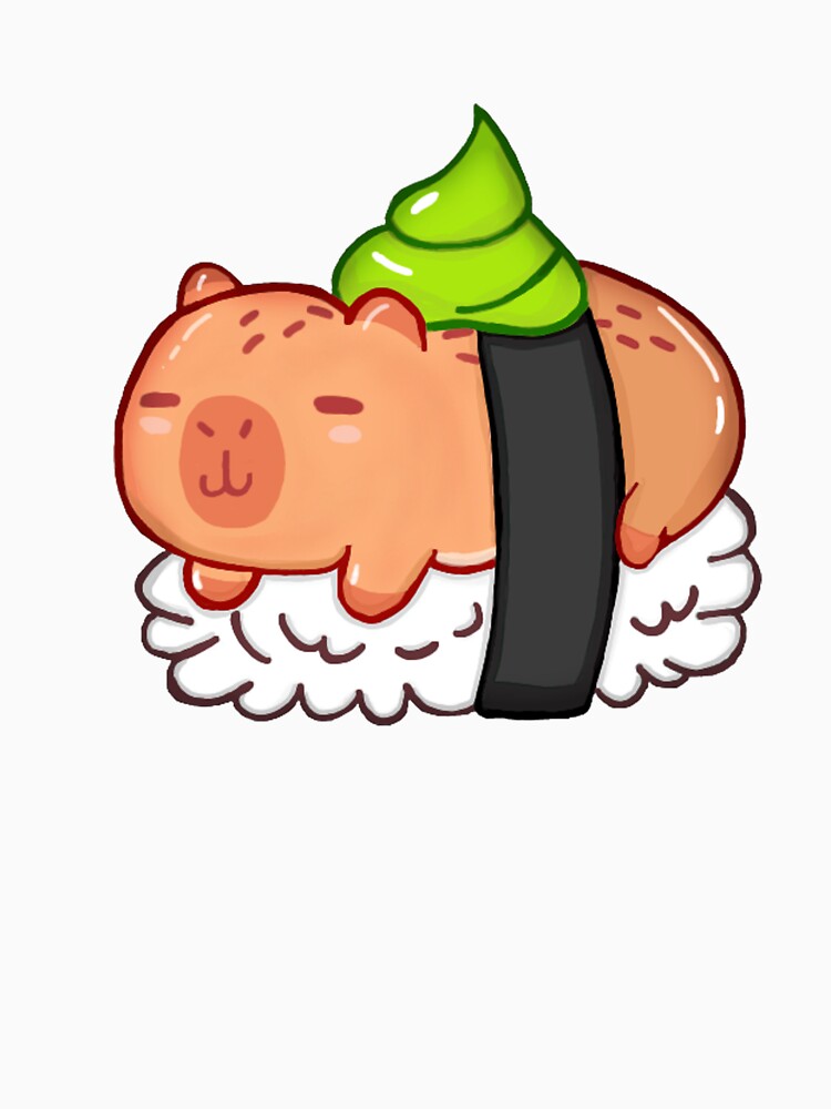 Cute Capybara as Sushi by Emeearts T-Shirts, Hoodie, Sweatshirt | BlankRebels.com (Image 3)