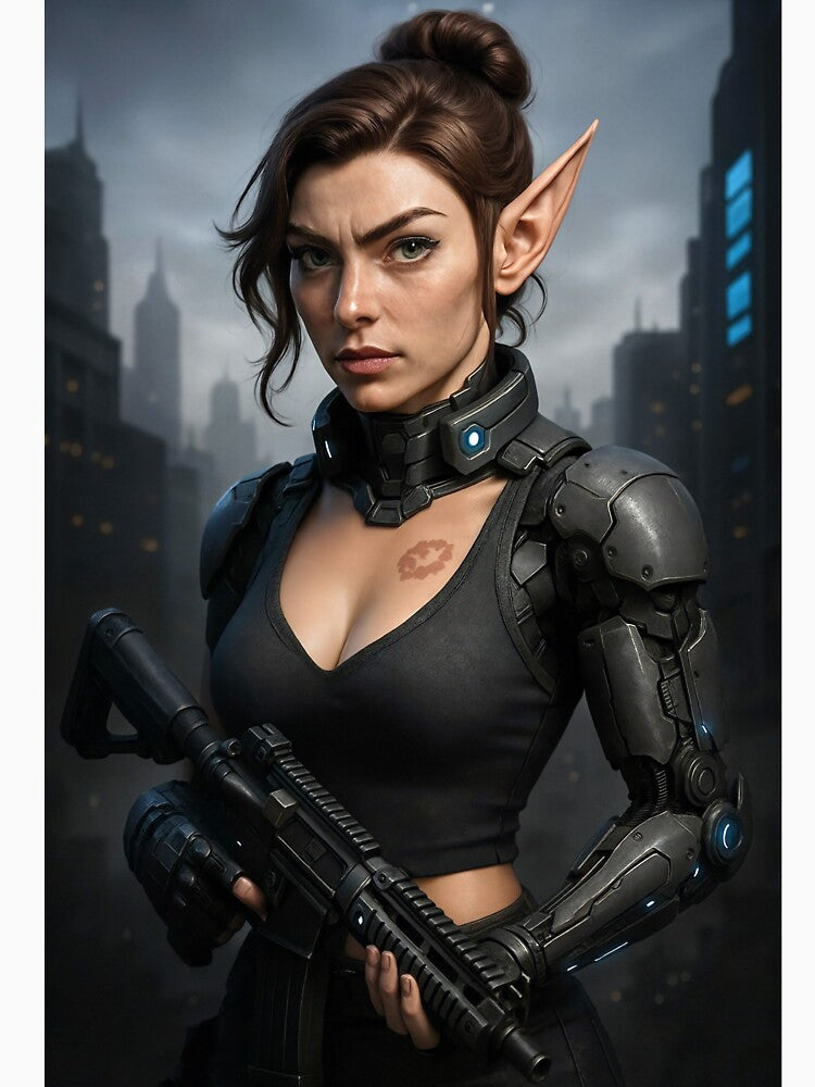 Fortana Valentina cybernetic elf serious rifle by CathryneDelamort T-Shirts, Hoodie, Sweatshirt | BlankRebels.com (Image 3)