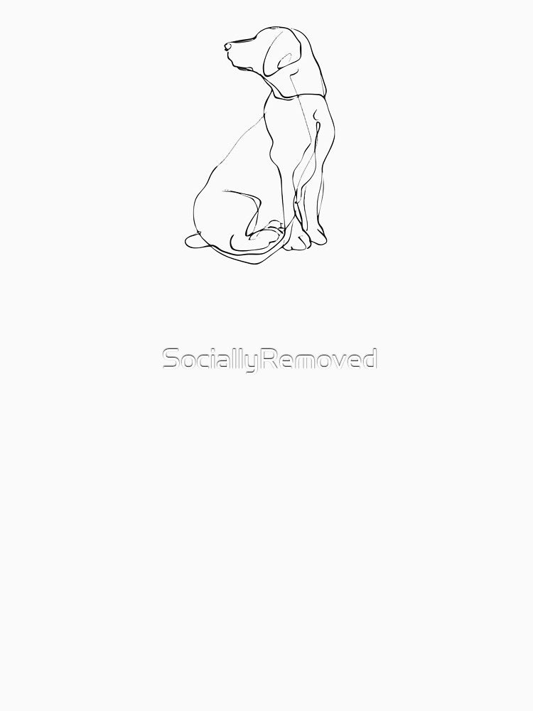 Minimalistic Dog Line Drawing by SociallyRemoved T-Shirts, Hoodie, Sweatshirt | BlankRebels.com (Image 3)