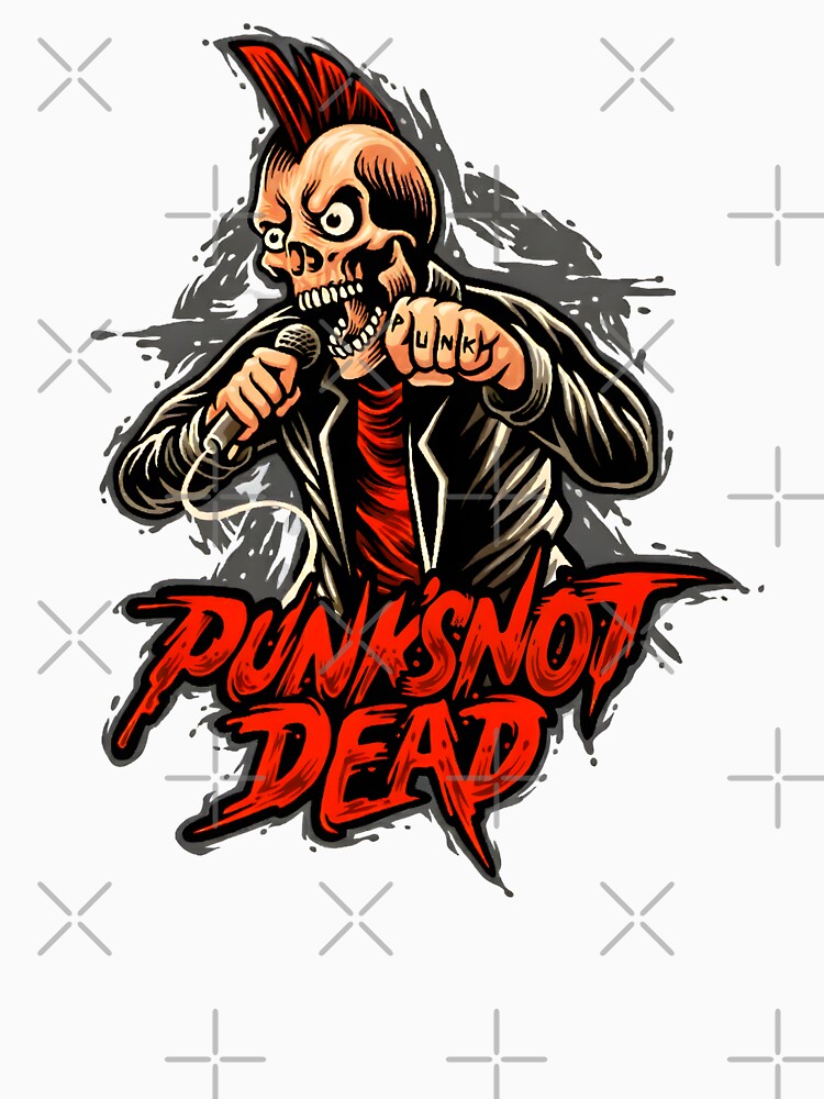 Punk's Not Dead Skull Punk Rock by TshirtsOnline-