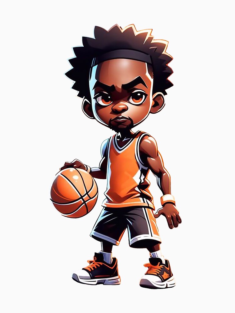 Basketball Player Team Black Man Cartoon NBA Character StreetBall fan by artesis T-Shirts, Hoodie, Sweatshirt (Image 3)