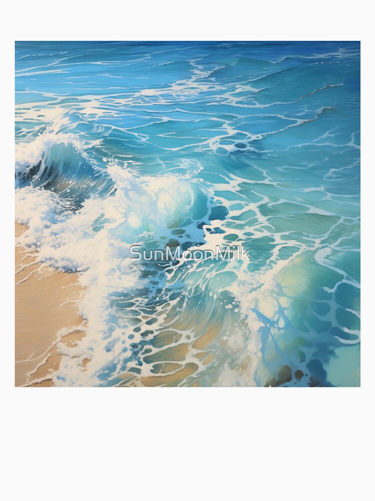 Blue ocean waves and sand by SunMoonMilk T-Shirts, Hoodie, Sweatshirt | BlankRebels.com (Image 3)