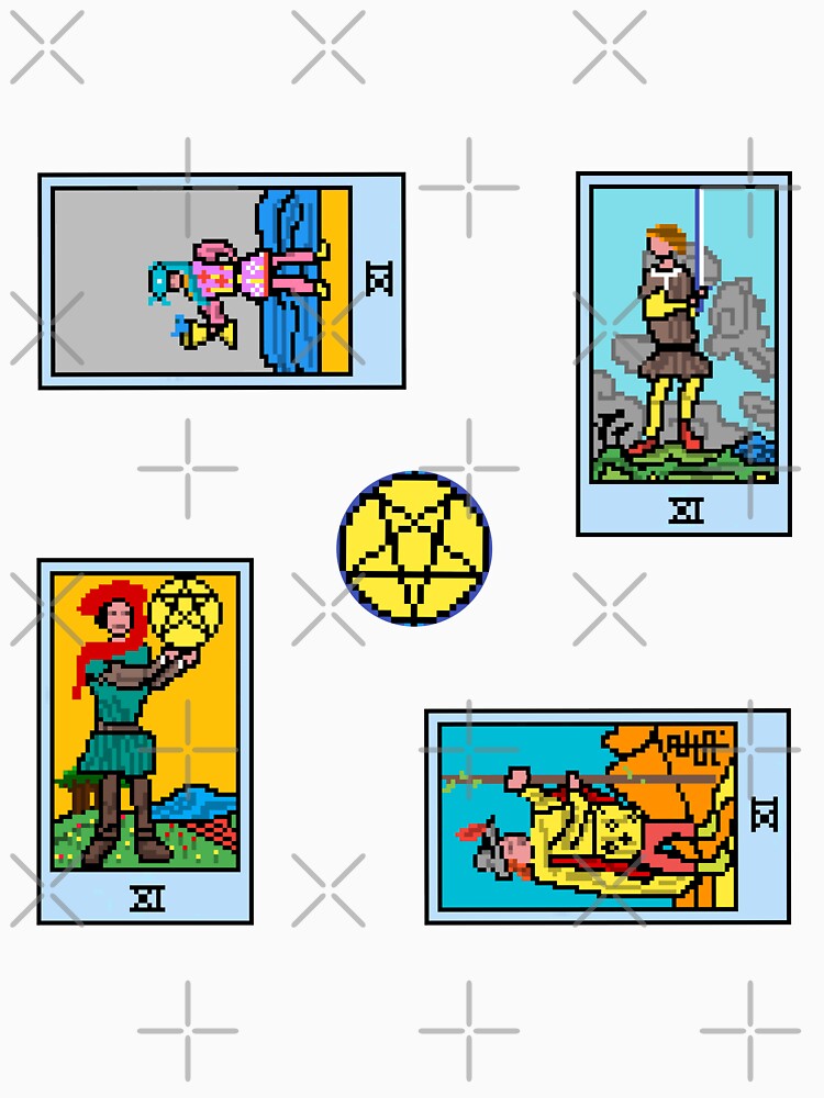 Pixel Waite Tarot Minor Arcana Court Cards Page - 84th Sticker Pack and Magnets by Pixel Waite T-Shirts,... (Image 3)