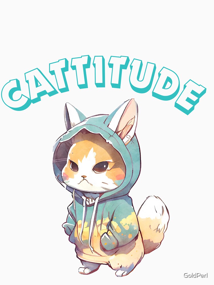 Cattitude – Hoodie Cat Vibes by GoldPerl