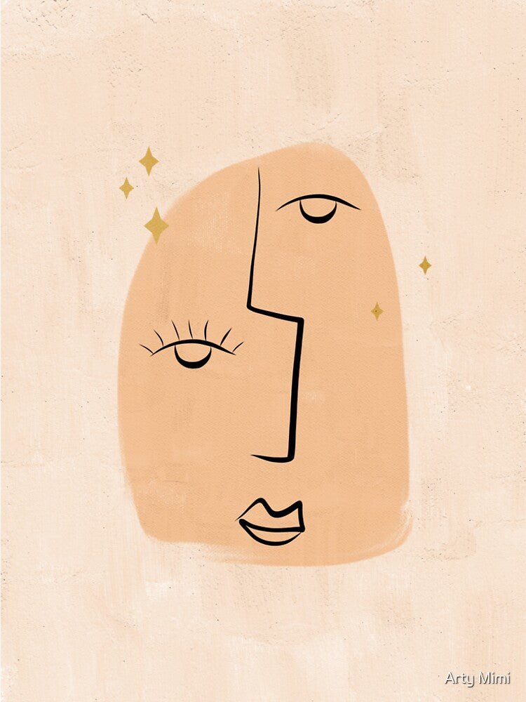 One Line Art Print, Line Art, Minimal Art, Face Line Art, Minimal print, Continuous Line, Sketch Art, One line... (Image 2)