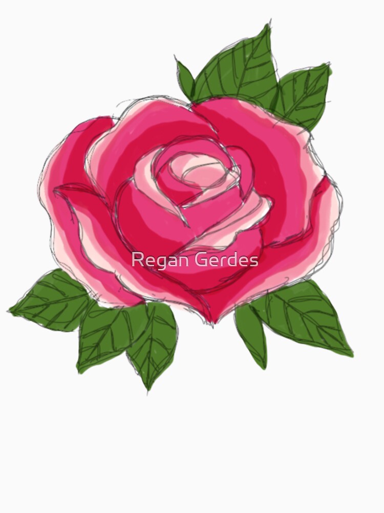 Traditional Rose Doodle by Regan Gerdes T-Shirts, Hoodie, Sweatshirt | BlankRebels.com (Image 3)