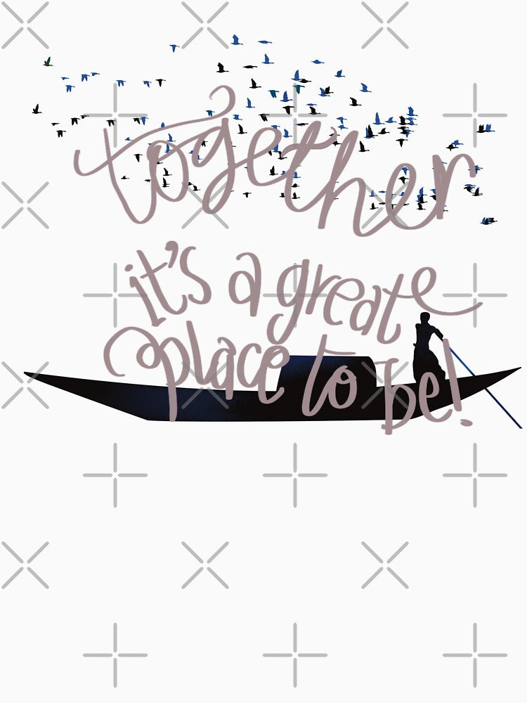Together is a great place to be lonely man on a black ship by chuckletuckle T-Shirts, Hoodie, Sweatshirt (Image 3)