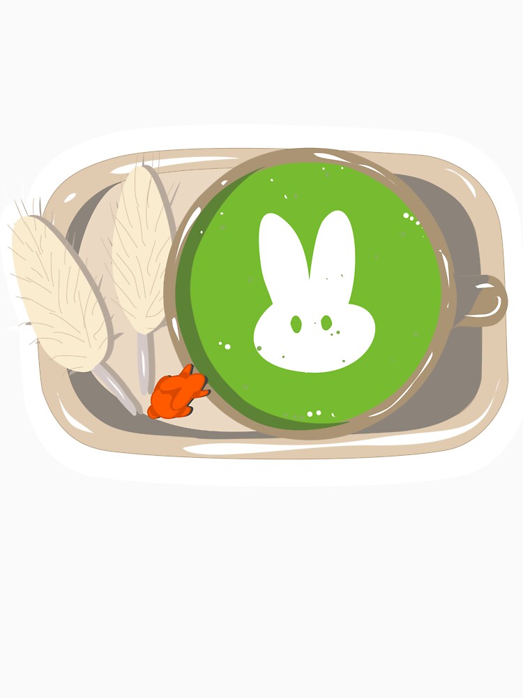 Kawaii Bunny Matcha Latte Art - Cozy Green Tea Aesthetic by dreamseller88 T-Shirts, Hoodie, Sweatshirt (Image 3)