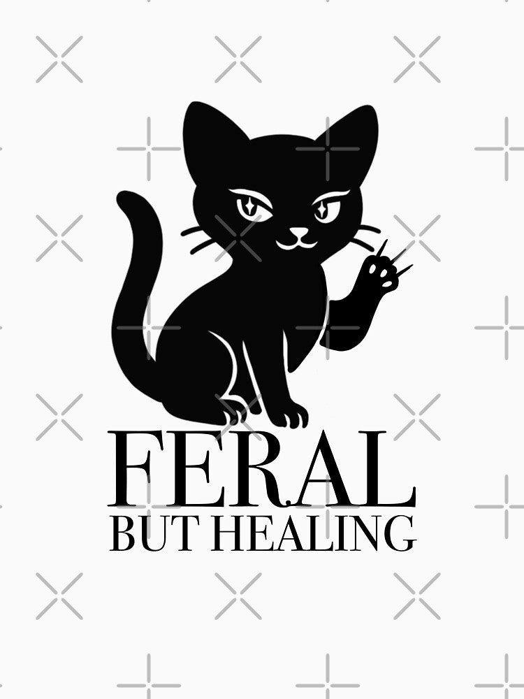 Feral But Healing (Black) by Strange Little Art T-Shirts, Hoodie, Sweatshirt | BlankRebels.com (Image 3)