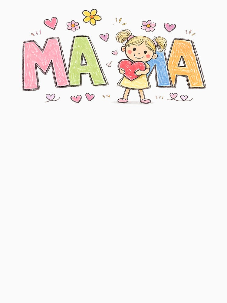 Mama - Childlike Crayon Drawing - Love Design by LEFTERIS-DESIGN T-Shirts, Hoodie, Sweatshirt | BlankRebels.com (Image 3)