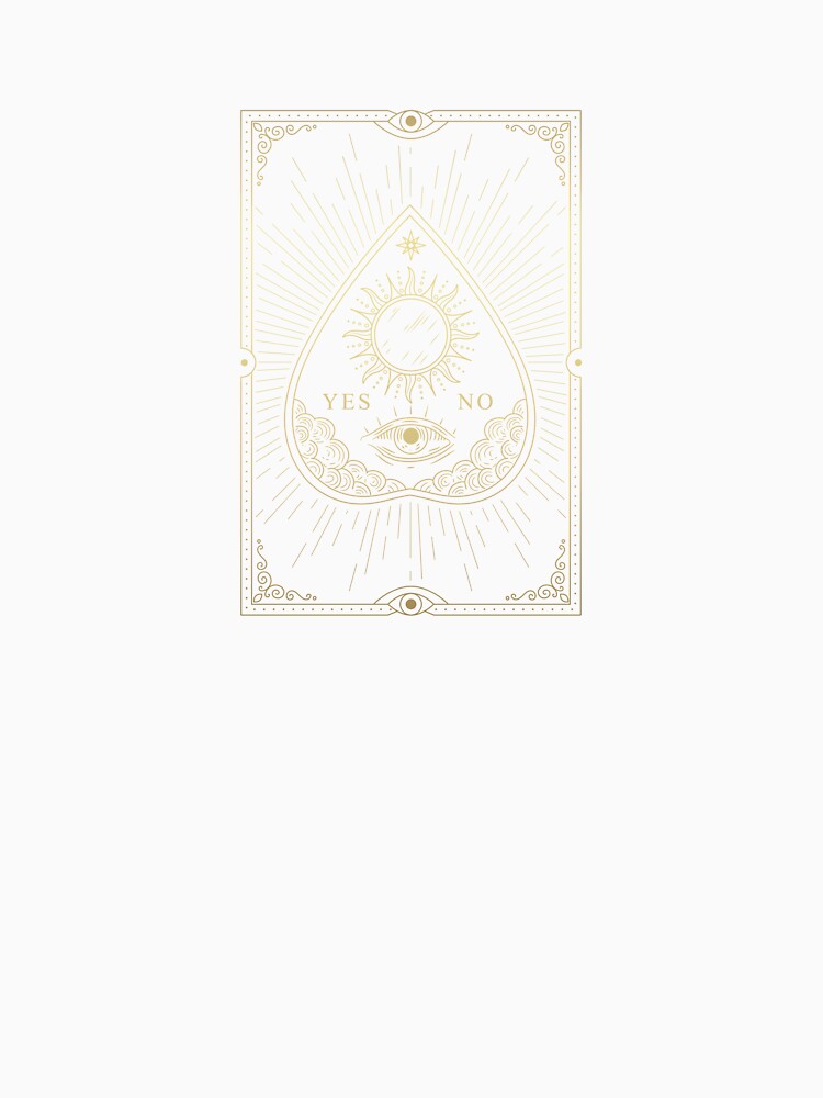 Yes No Gold White Card Ouija Board by Vic Torys ☆ T-Shirts, Hoodie, Sweatshirt | BlankRebels.com (Image 3)