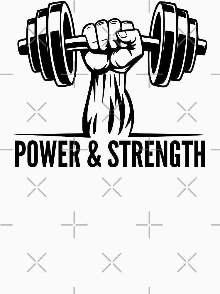 Power & Strength - fitness and Gym motivational quote by GraphicDream T-Shirts, Hoodie, Sweatshirt (Image 3)