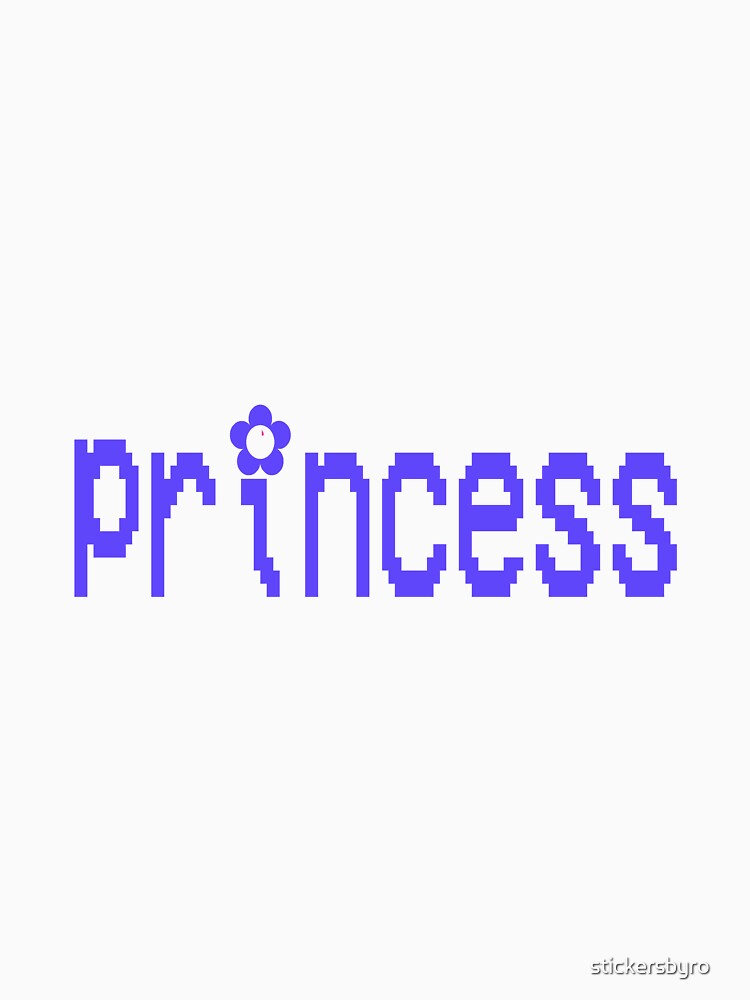 y2k baby blue video game "princess" text by stickersbyro ☆ T-Shirts, Hoodie, Sweatshirt | BlankRebels.com (Image 3)
