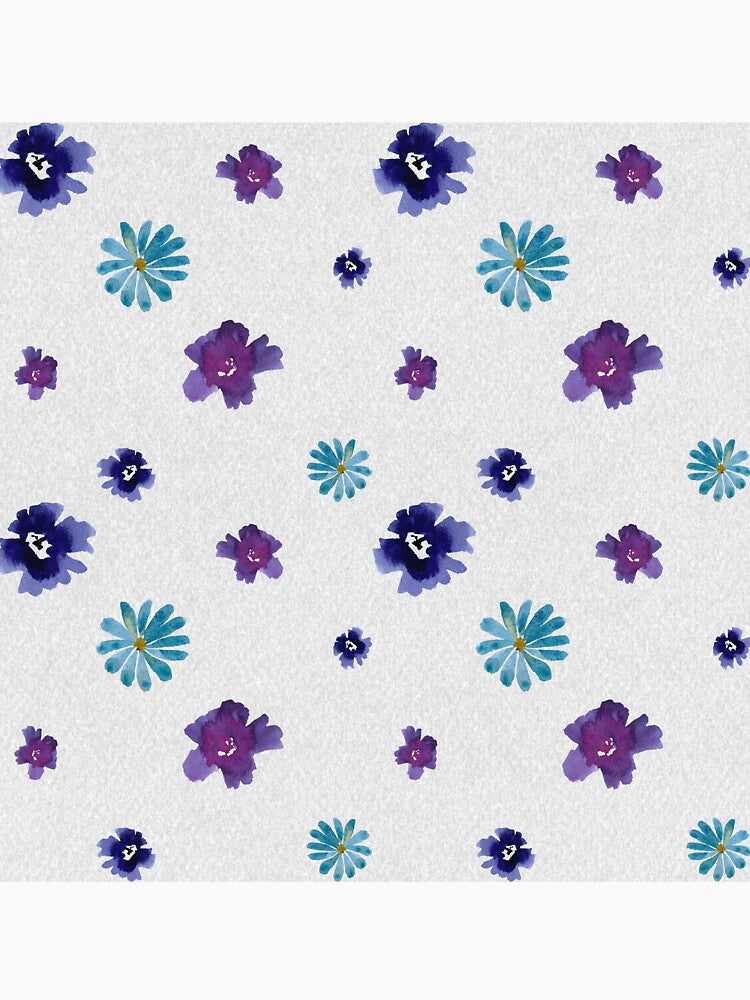 Violet viola flower textured pattern a watercolor by Yana Mustafina | Boho Soulful Designs T-Shirts, Hoodie,... (Image 3)