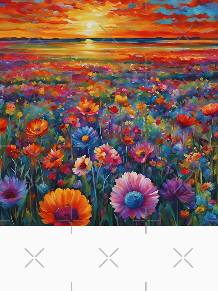 Watercolor Sunset Meadow by FitEnvy T-Shirts, Hoodie, Sweatshirt | BlankRebels.com (Image 3)
