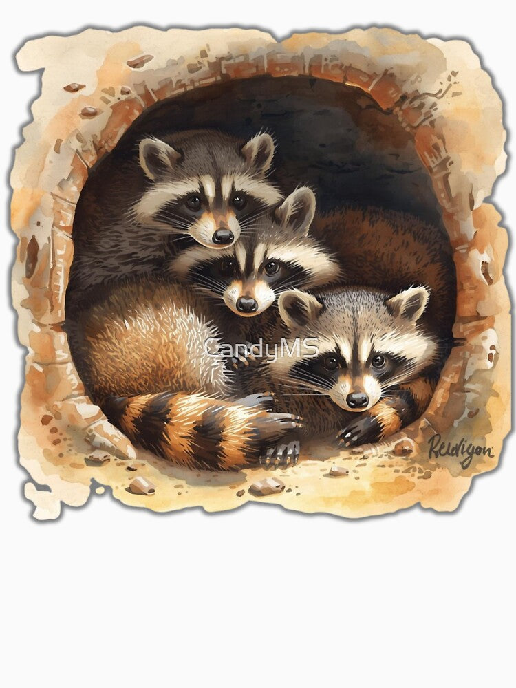 Raccoon family by CandyMS T-Shirts, Hoodie, Sweatshirt | BlankRebels.com (Image 3)