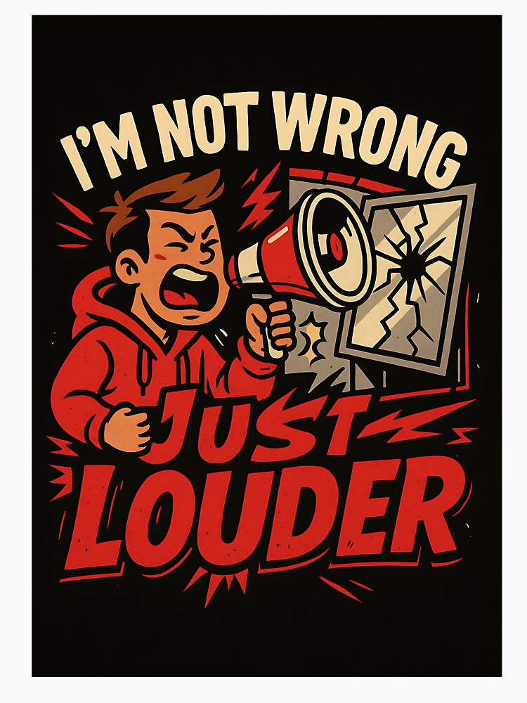 I’m Not Wrong Just Louder Funny Graphic T-Shirt – Loudmouth Humor Tee by GZ DRIPZ Hoodie, Sweatshirt (Image 3)