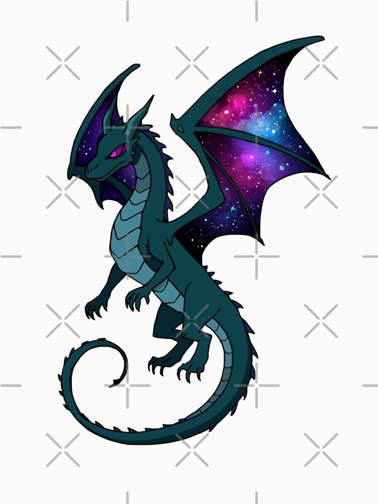 Galaxy Blue Dragon with Cosmic Wings by SOUFIANE1991 T-Shirts, Hoodie, Sweatshirt | BlankRebels.com (Image 3)