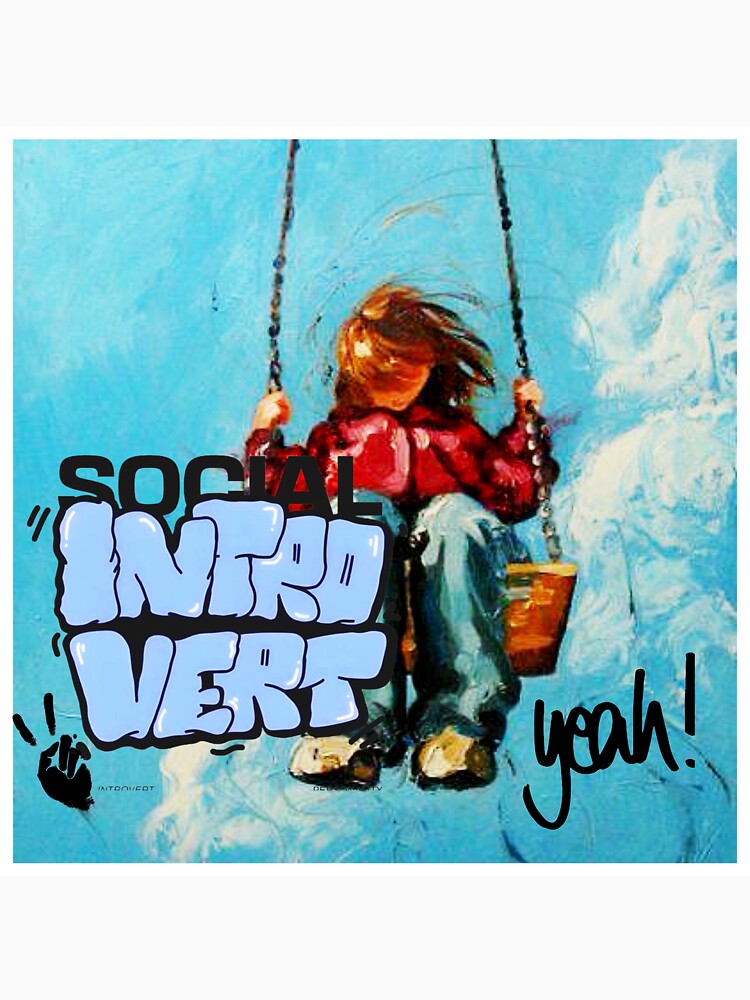 Introvert Quote Retro Painting Design by Unstocks T-Shirts, Hoodie, Sweatshirt | BlankRebels.com (Image 3)