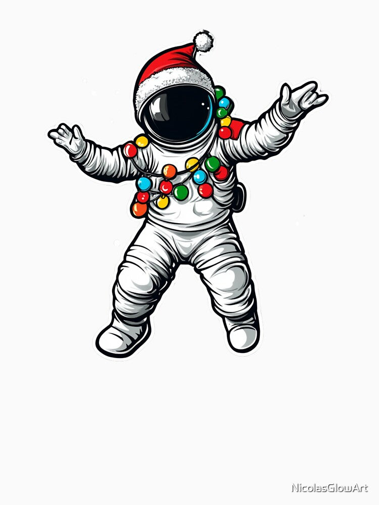 Christmas Astroanut by NicolasGlowArt T-Shirts, Hoodie, Sweatshirt | BlankRebels.com (Image 3)