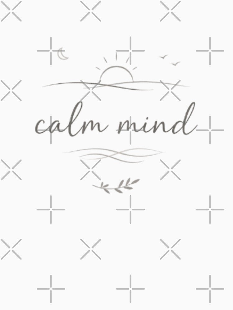Calm Mind Minimalist Aesthetic Typography Design by Sanika arts T-Shirts, Hoodie, Sweatshirt | BlankRebels.com (Image 3)