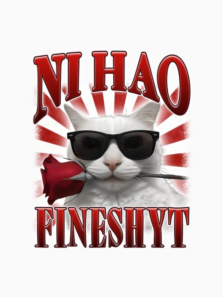 Ni Hao Fineshyt Funny Rizz Cat Meme by bngfx