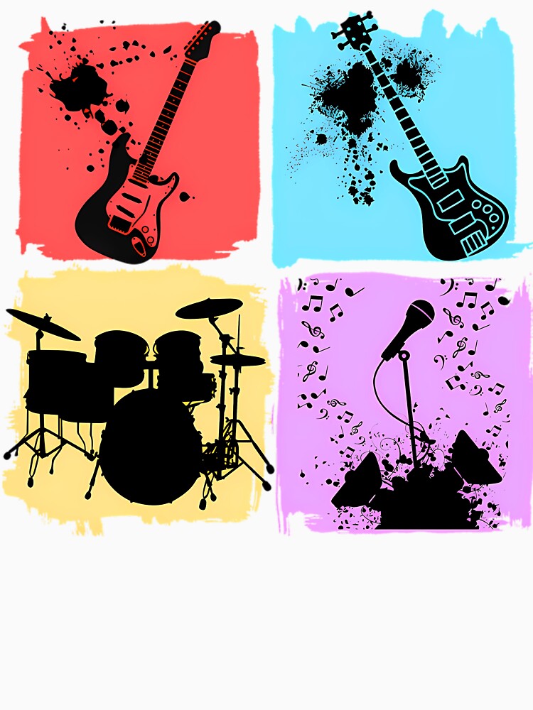 Rock Band Music by CraftyArk T-Shirts, Hoodie, Sweatshirt | BlankRebels.com (Image 3)