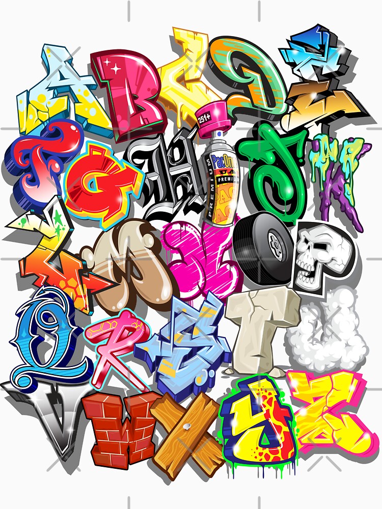 Graffiti Alphabet by trev4000 T-Shirts, Hoodie, Sweatshirt | BlankRebels.com (Image 3)