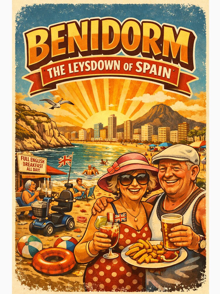 Benidorm The Leysdown of Spain Vintage Holiday Humor Design by GarnerSupplyCo T-Shirts, Hoodie, Sweatshirt (Image 3)