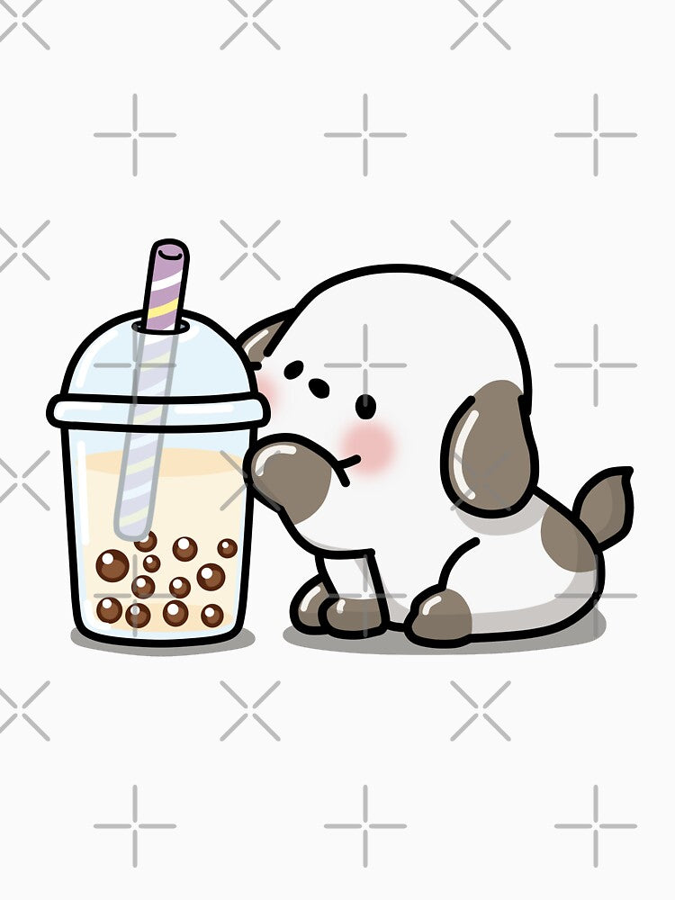 Little Puppy Loves Boba Tea! by SirBobalot T-Shirts, Hoodie, Sweatshirt | BlankRebels.com (Image 3)