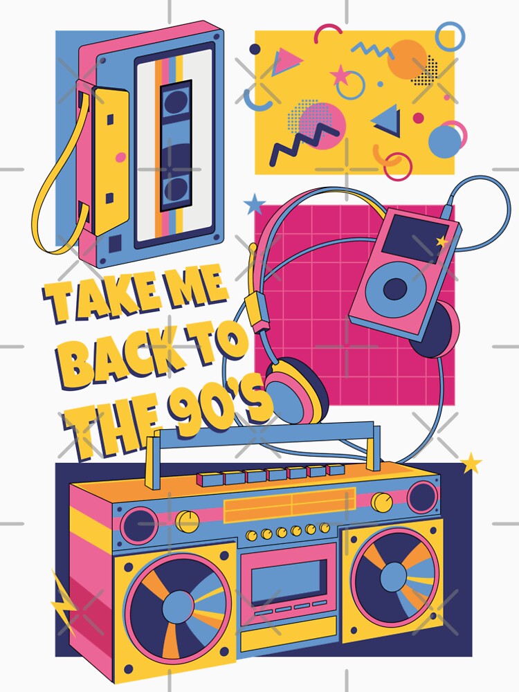 Take Me Back to the 90s Retro Illustration by ColorloomArt T-Shirts, Hoodie, Sweatshirt | BlankRebels.com (Image 2)