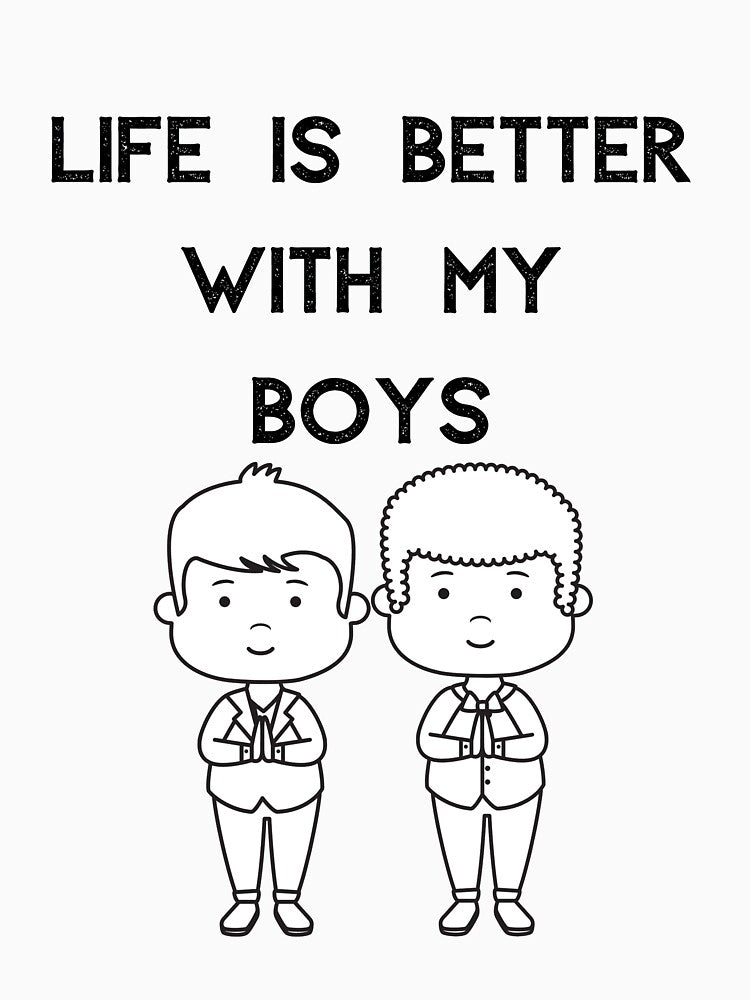 Life is better with my Boys  T-shirt classique by lhousshop Hoodie, Sweatshirt | BlankRebels.com (Image 3)