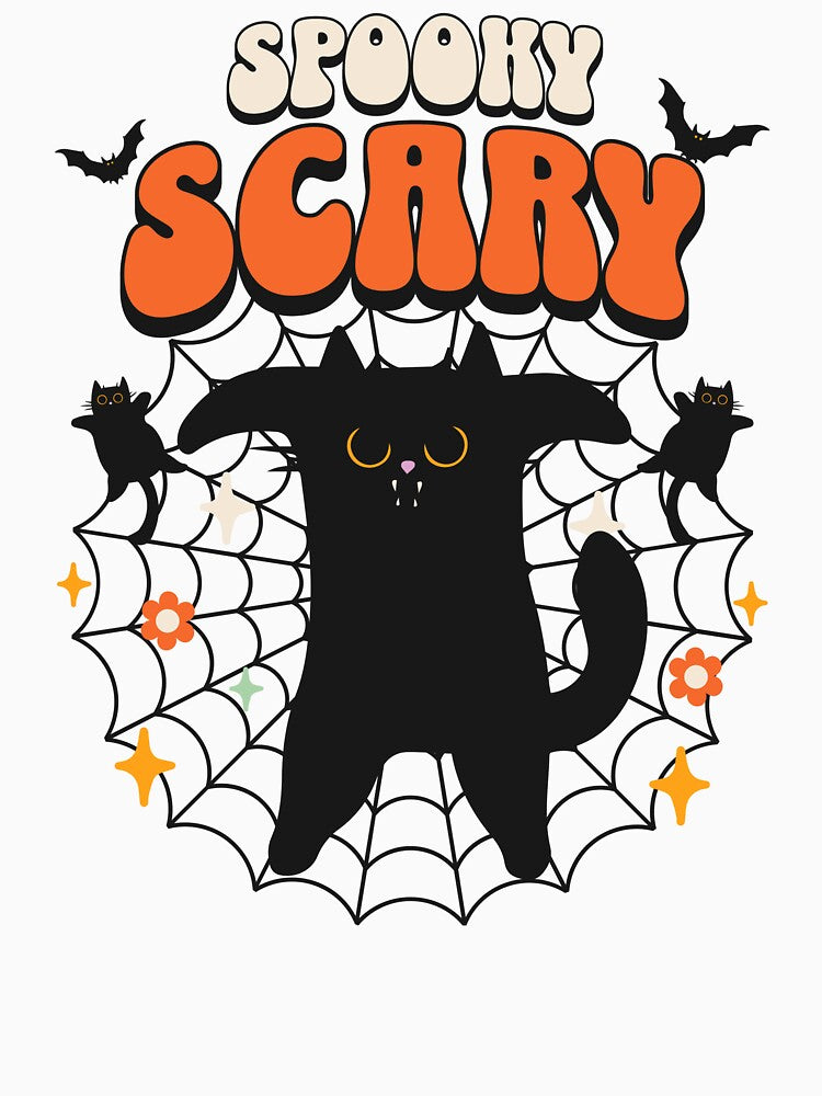 Spooky Scary Halloween Cat by HolidayFantasy T-Shirts, Hoodie, Sweatshirt | BlankRebels.com (Image 3)