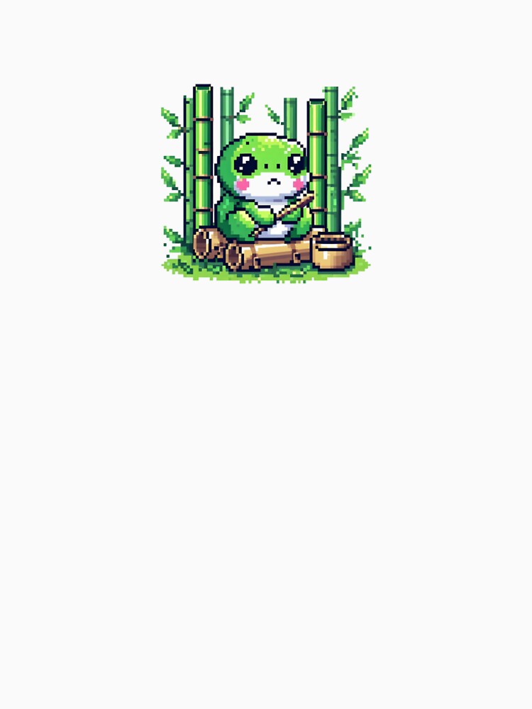 Cute Pixel Frog In The Bamboo Forest by MSGgraphic T-Shirts, Hoodie, Sweatshirt | BlankRebels.com (Image 2)