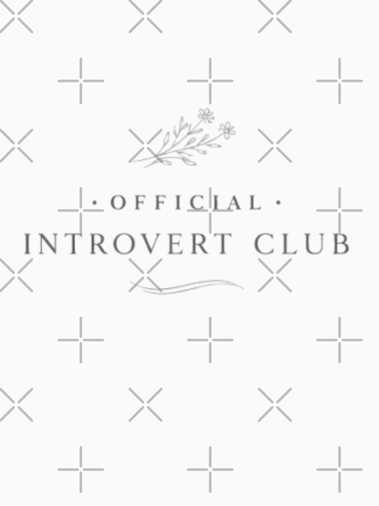 Official Introvert Club – Minimal Aesthetic Typography Design by Sanika arts T-Shirts, Hoodie, Sweatshirt (Image 3)