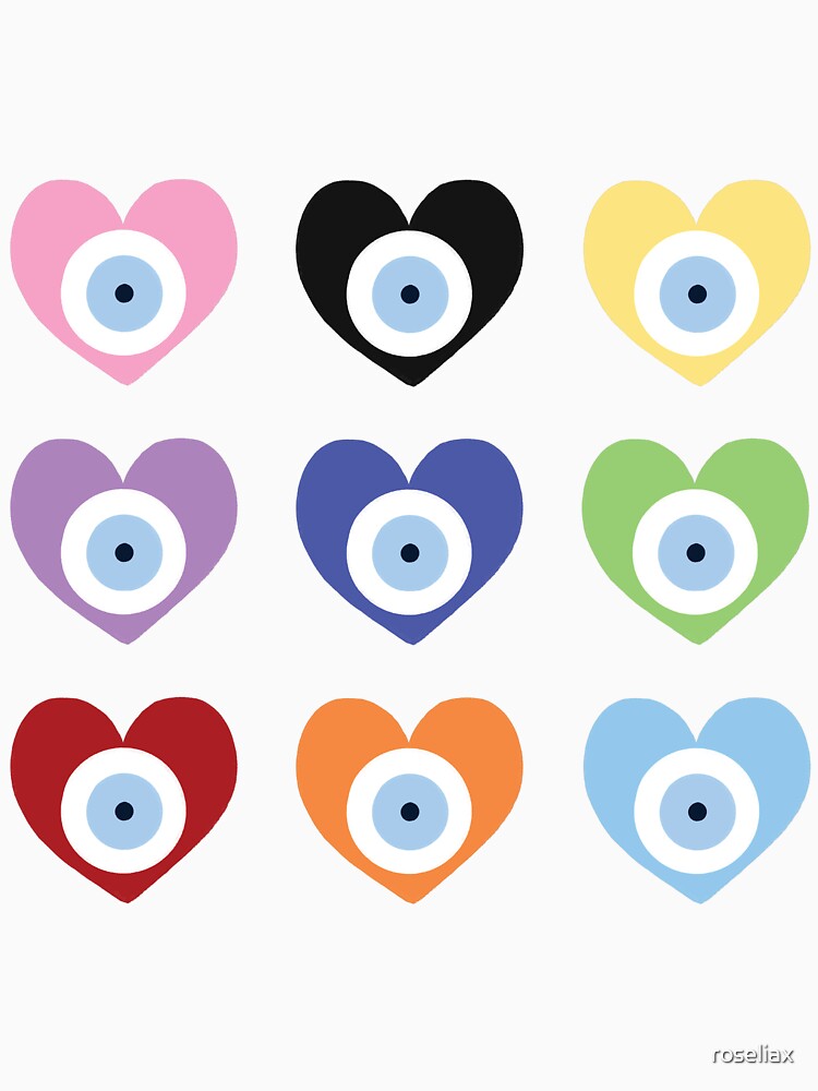 Heart Evil Eyes by roseliax T-Shirts, Hoodie, Sweatshirt | BlankRebels.com (Image 3)
