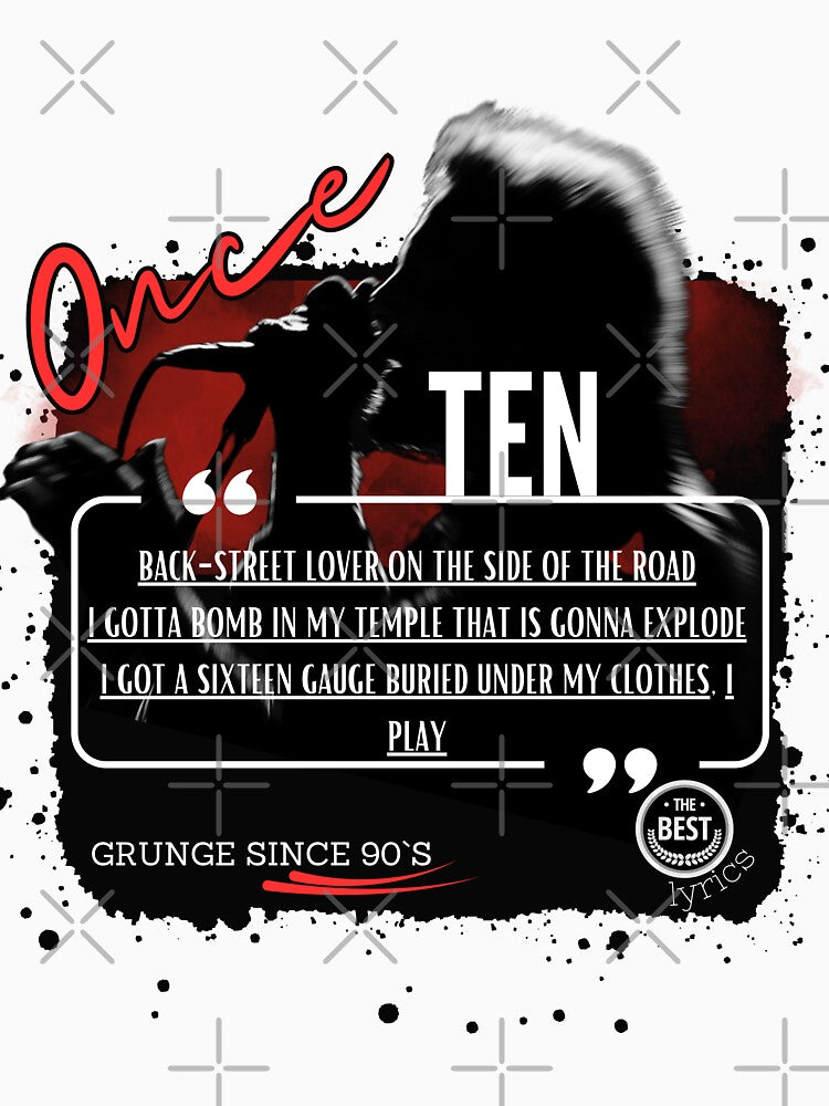 Once Track Lyrics - FAN Alive Grunge 90s nostalgia - Best Lyrics Series by fleive T-Shirts, Hoodie, Sweatshirt (Image 3)