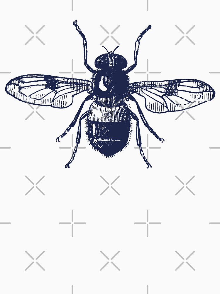 Vintage bee dark academia navy and cream by neopop T-Shirts, Hoodie, Sweatshirt | BlankRebels.com (Image 3)