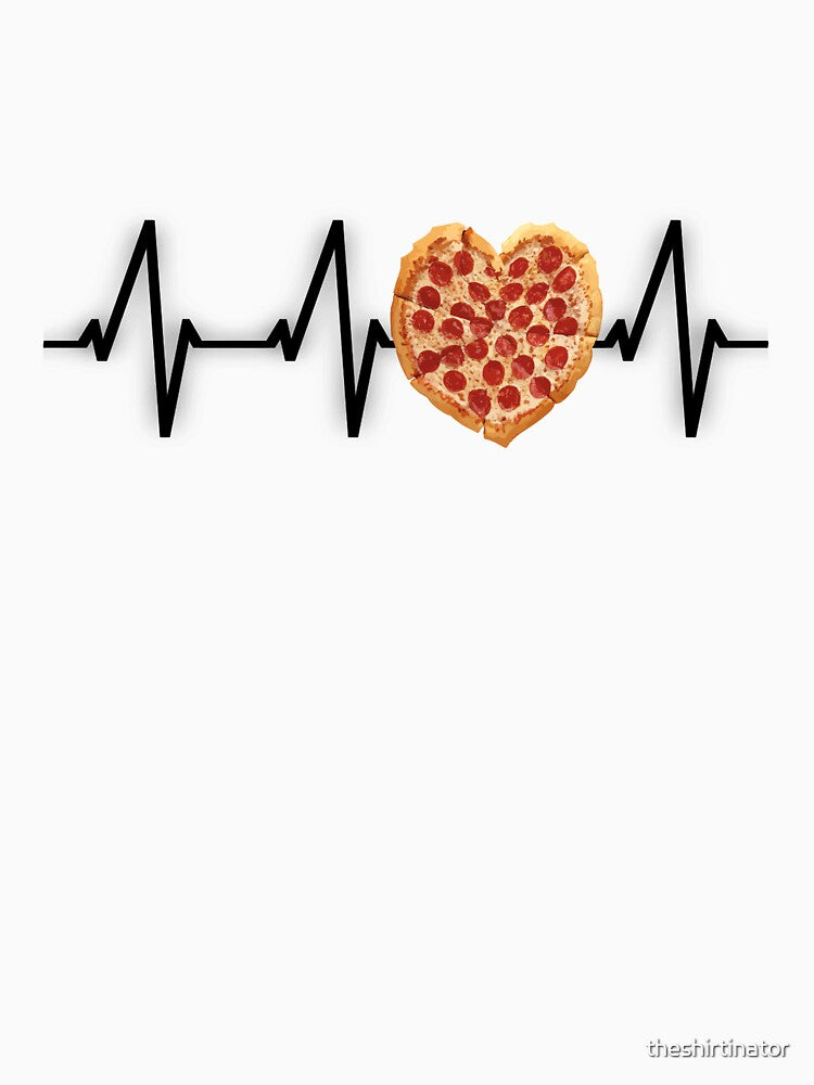 Pizza Heartbeat Pizza Pulse Funny Pizza Quote by theshirtinator T-Shirts, Hoodie, Sweatshirt | BlankRebels.com (Image 3)