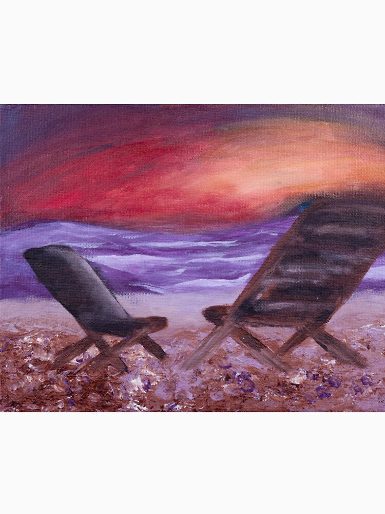 Sunset Beachside Chairs by GinnyH T-Shirts, Hoodie, Sweatshirt | BlankRebels.com (Image 2)