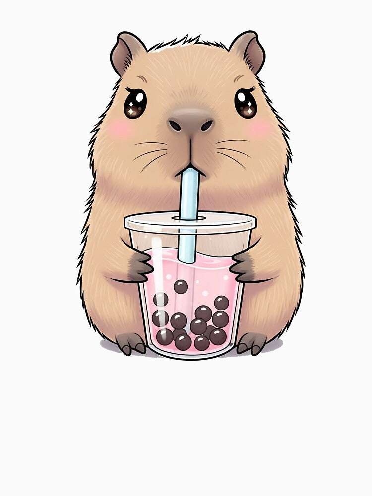 Kawaii Capybara Bubble Tea Bliss – Pastel Boba Vibes by 001Haiba T-Shirts, Hoodie, Sweatshirt | BlankRebels.com (Image 3)