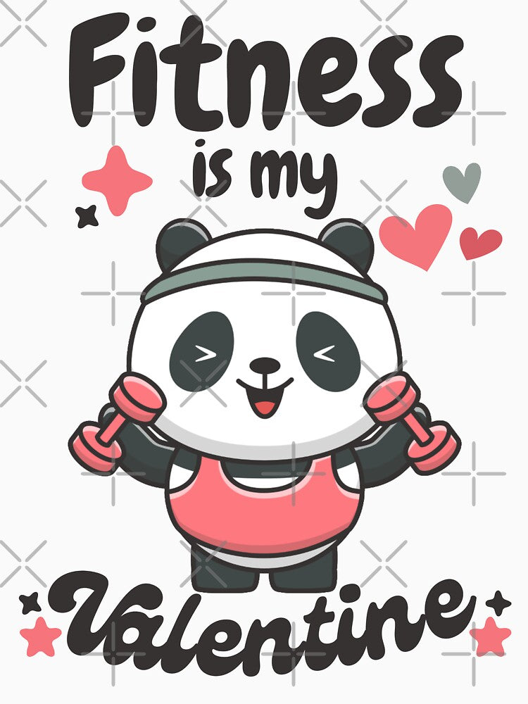 kawaii panda | fitness is my valentine by DrMerlin T-Shirts, Hoodie, Sweatshirt | BlankRebels.com (Image 3)
