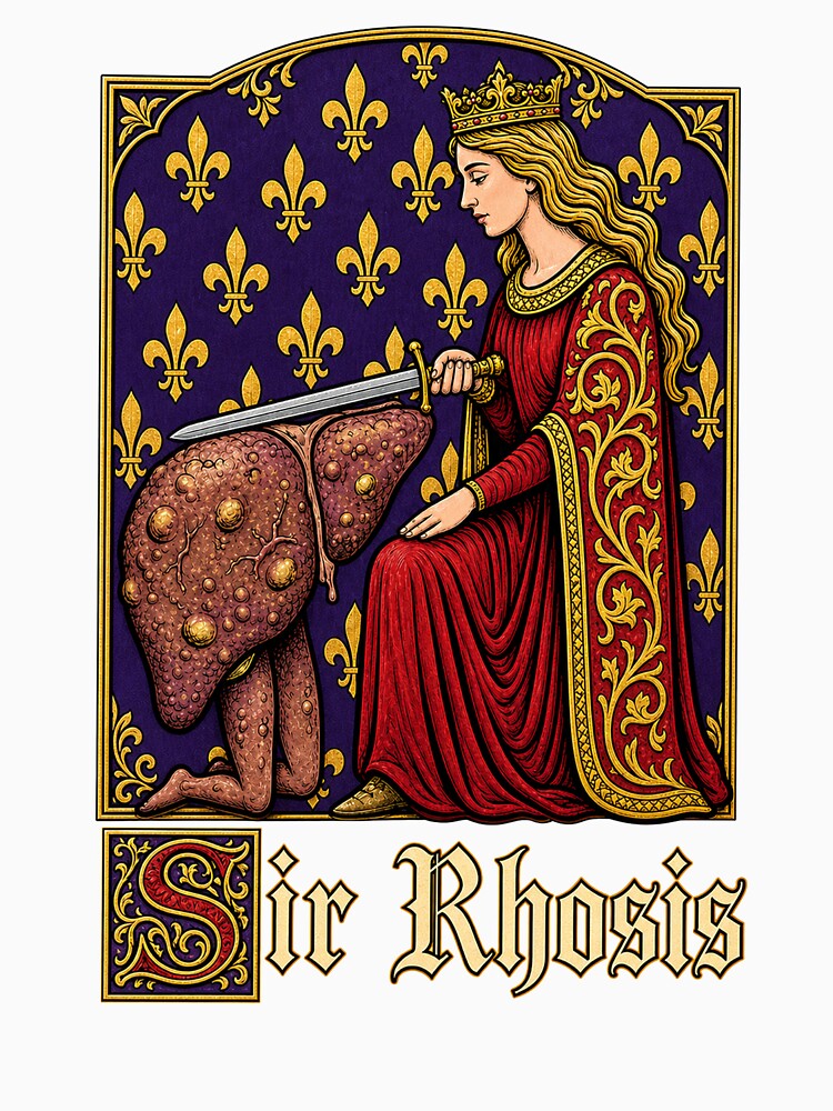 Sir Rhosis Medieval Gothic Dark Humor Vintage Art by margamPagenberg