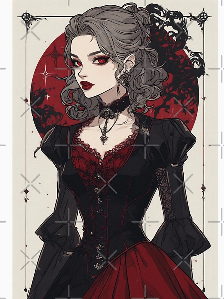 Gothic Vampire Girl – Victorian Anime by ArtsJulian T-Shirts, Hoodie, Sweatshirt | BlankRebels.com (Image 3)