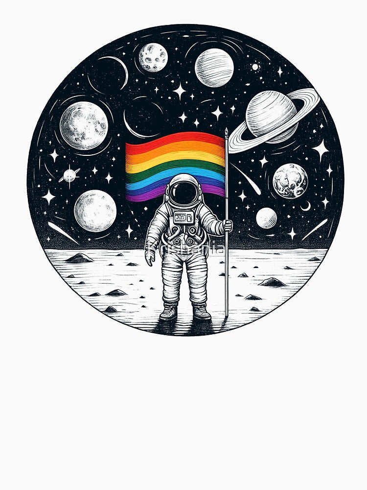 Astronaut Lgbt Lesbian Gay Pride by Kimberley King Art  King Art T-Shirts, Hoodie, Sweatshirt | BlankRebels.com (Image 3)