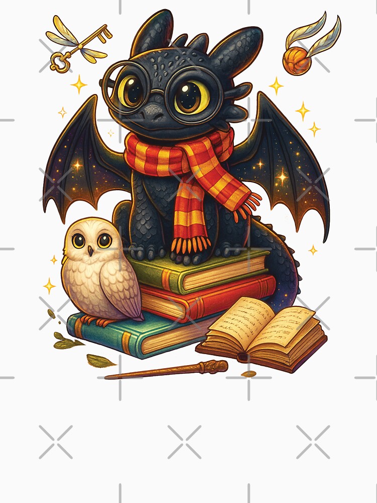 Fuuny Toothless Wizard by moonsketchh T-Shirts, Hoodie, Sweatshirt | BlankRebels.com (Image 3)